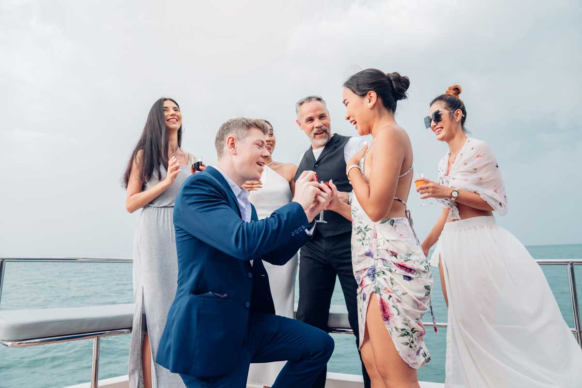 Marriage Proposal on Yacht
